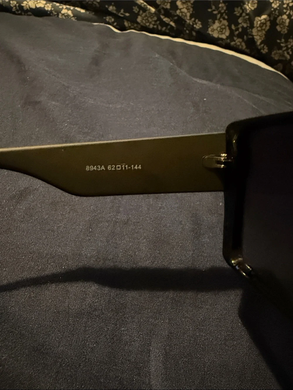 CHANEL Black Quilted Sunglasses with Gold CC Accents